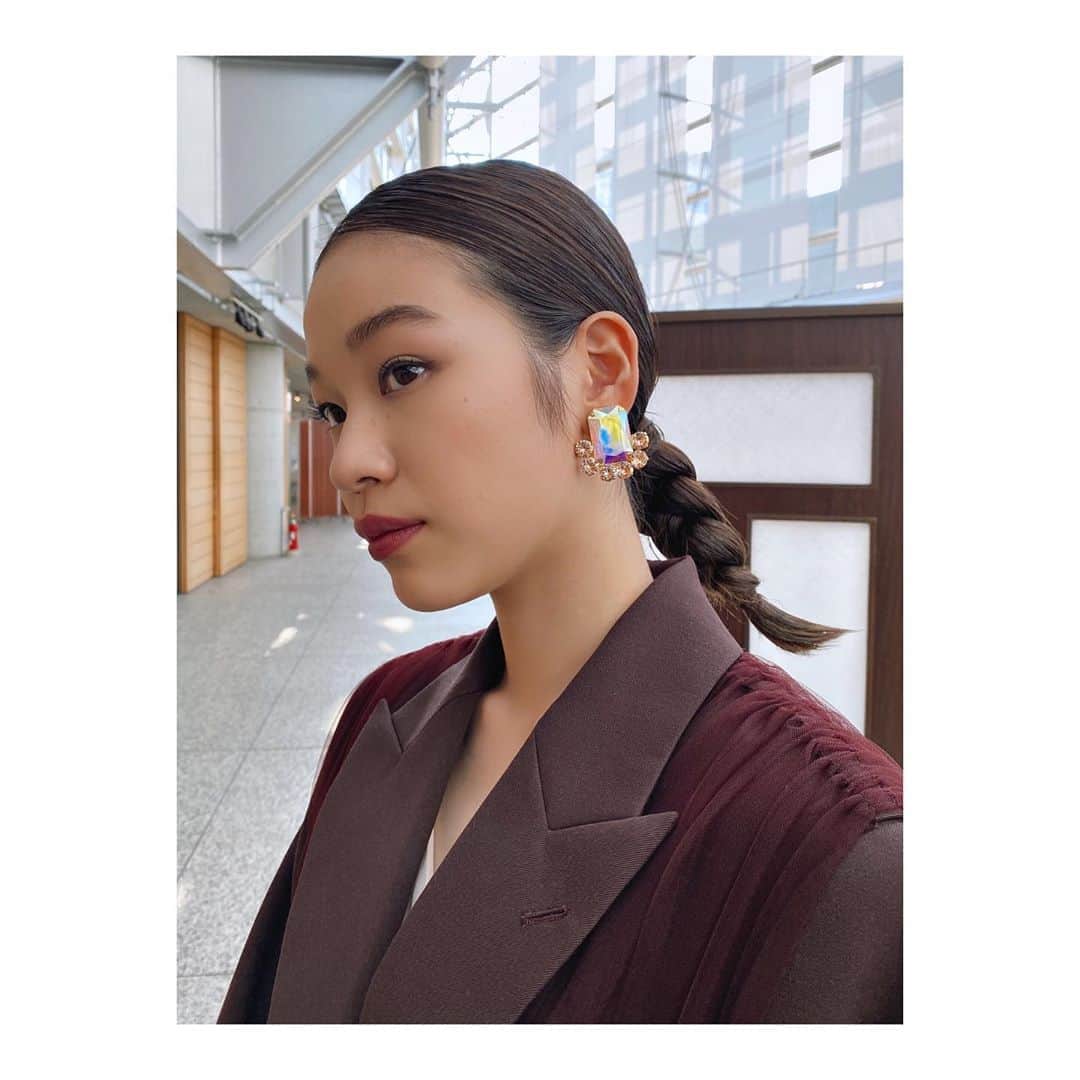 森田想のインスタグラム：「🔸➿🍇 オータムな気分を味わいました Hair & makeup @hm_aoinagasawa  #tiff #東京国際映画祭 #君は永遠にそいつらより若い」