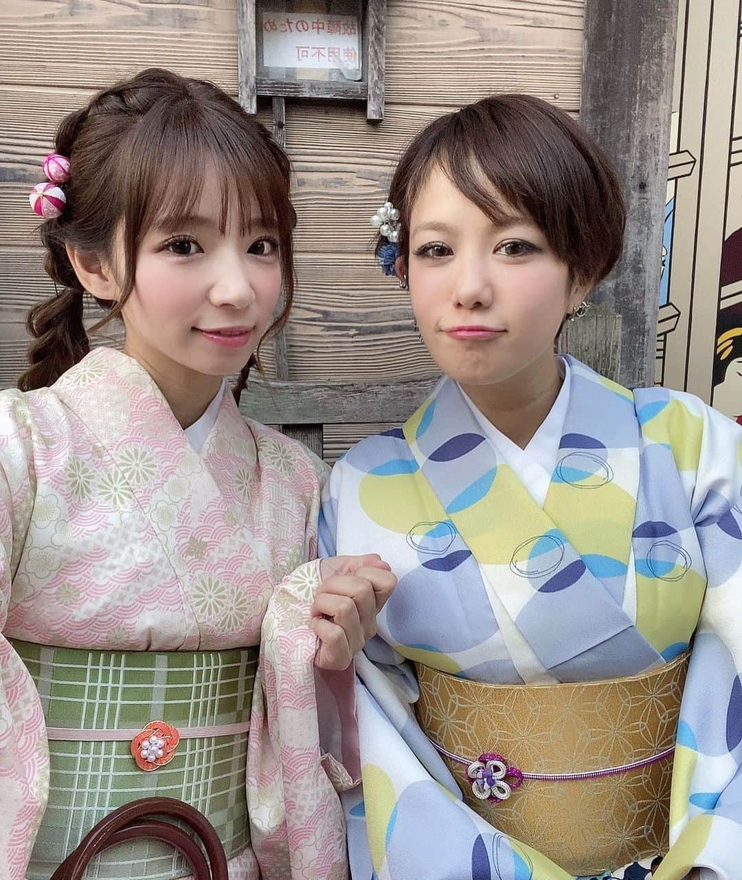 石田亜沙己のインスタグラム：「浅草で着物デート👘❤️」