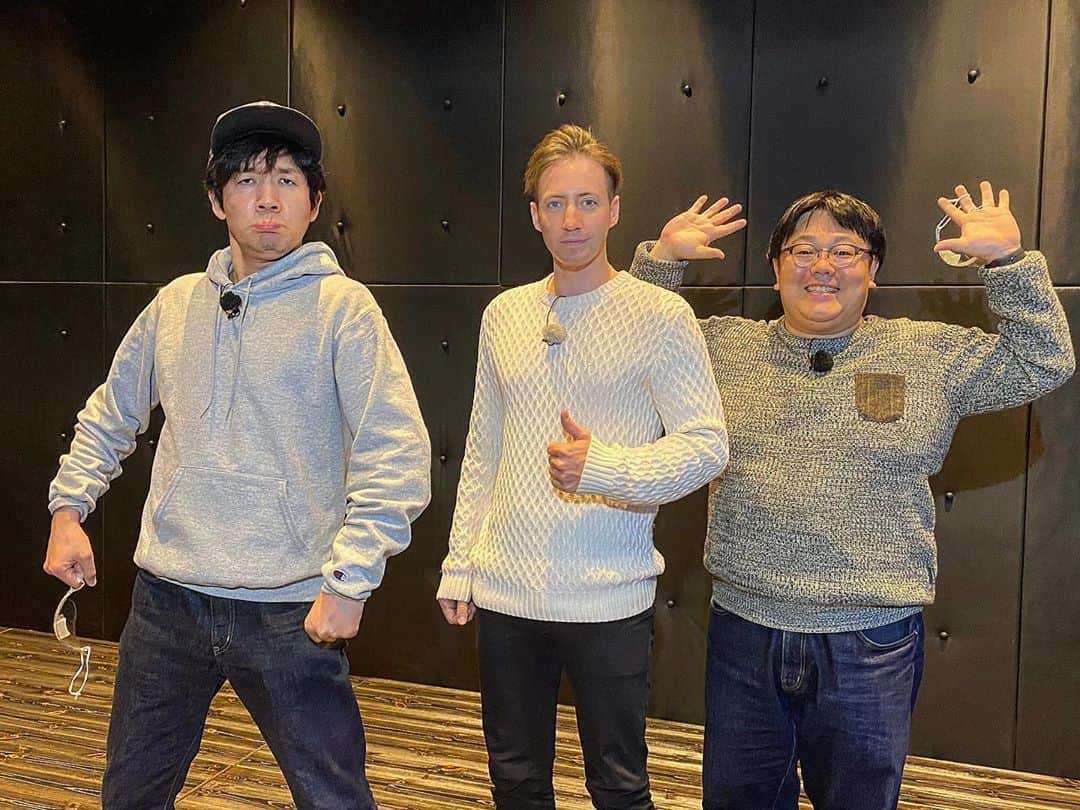 ジョナサン・シガーのインスタグラム：「群馬テレビ「ぐんま一番」のロケ タイムマシーン3号さんと！ 楽しすぎる！ #群馬テレビ #ぐんま一番 #タイムマシーン3号」