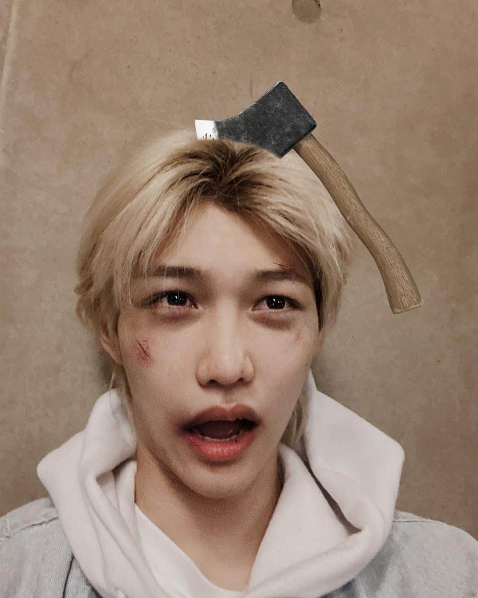 Stray Kidsさんのインスタグラム写真 - (Stray KidsInstagram)「스테이~~ 오늘도 해피 할로윈 ~~^^ 🥰 Happy halloween ~  #straykids #stay #felix #sunshine」10月31日 19時49分 - realstraykids