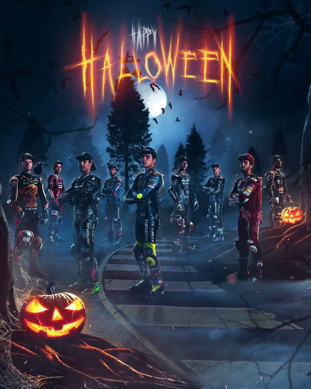 MotoGPさんのインスタグラム写真 - (MotoGPInstagram)「Happy Halloween! 👻 Who will be the next rider to cause a scare?! 🎃😈 #HappyHalloween #MotoGP」10月31日 20時00分 - motogp