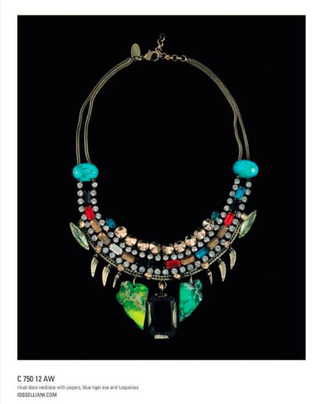 のインスタグラム：「Iosselliani heritage 12aw. #iossellianifashionjewerly #deco #semipreciousjewellery #handmadejewelry #aw12」