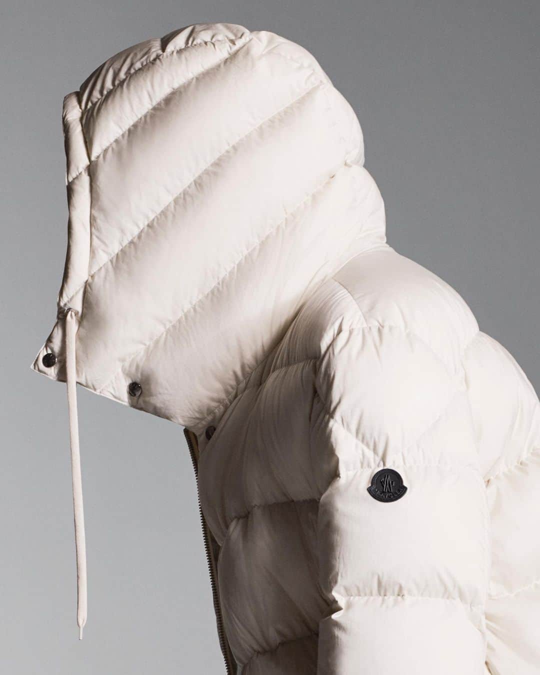 のインスタグラム：「Roll play.   The signature ‘Boudin’ quilting on Moncler’s Roubaud is instantly recognizable—and this jacket feels like an old friend, too, with a texture that mimics the original Moncler nylon-and-down puffers.  Moncler: Protecting from the elements since 1952.   #WeAllWearMoncler」