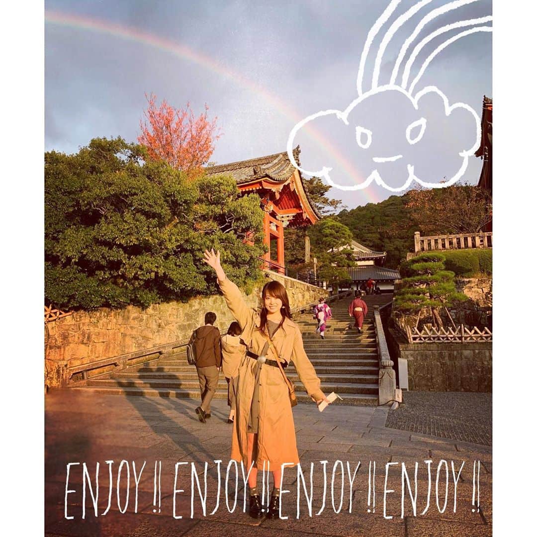 岡部麟さんのインスタグラム写真 - (岡部麟Instagram)「虹出てたよ！ #京都 #清水寺 🌈」10月31日 20時42分 - beristagram_1107