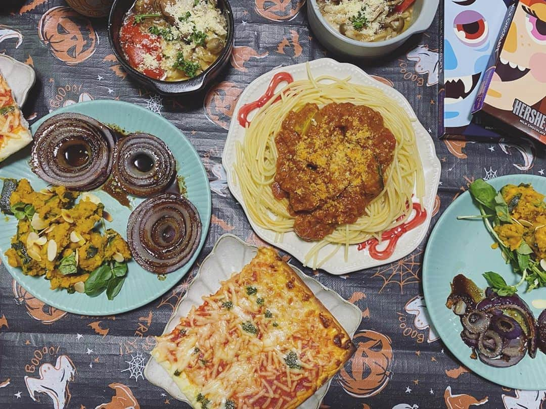 秋山衣梨佳さんのインスタグラム写真 - (秋山衣梨佳Instagram)「👻🧛‍♂️🎃  Halloween dinner🍝  #happyhalloween#halloween#Halloweendinner#ハロウィン#1031」10月31日 20時58分 - akiyamaerika