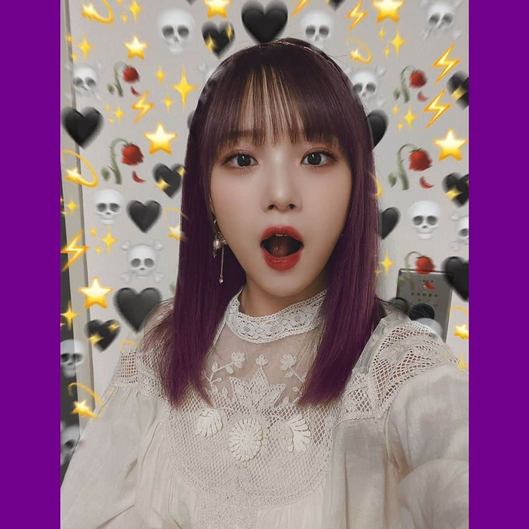 稲場愛香さんのインスタグラム写真 - (稲場愛香Instagram)「🎃﻿ ﻿ ﻿ ﻿ Happy Halloween♡﻿ ﻿ 仮装は出来なかったのでアプリで気分だけでも👻﻿ ﻿ ﻿ ﻿ #juicejuice #稲場愛香 #まなかん #アイドル #idol ﻿ #ハロウィン #trickortreat #仮装 #アプリ 💜🖤」10月31日 21時36分 - manaka_inaba.official