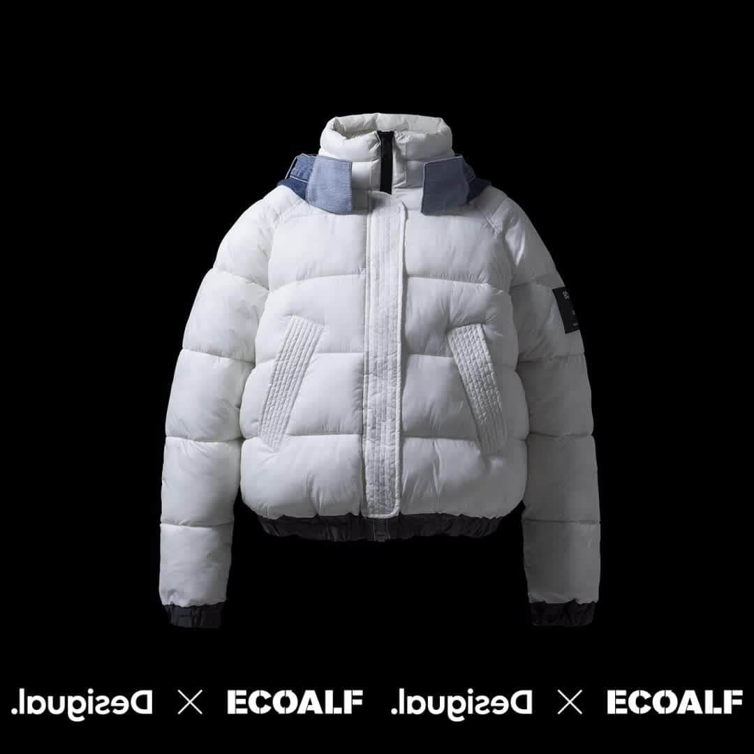 デシグアルのインスタグラム：「A story of second chances, like our Iconic Jacket in 1984 made of second hand jeans, using upcycling. Reuse, reinterpret, rethink, relove.  #DesigualxEcoalf #Lovetheworld」