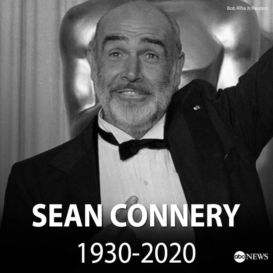 ABC Newsさんのインスタグラム写真 - (ABC NewsInstagram)「BREAKING: Sir Sean Connery, the Academy Award-winning actor famous for playing James Bond, has died, the BBC reported. He was 90 years old. #jamesbond #seanconnery #007 #film #cinema #breakingnews」10月31日 22時15分 - abcnews