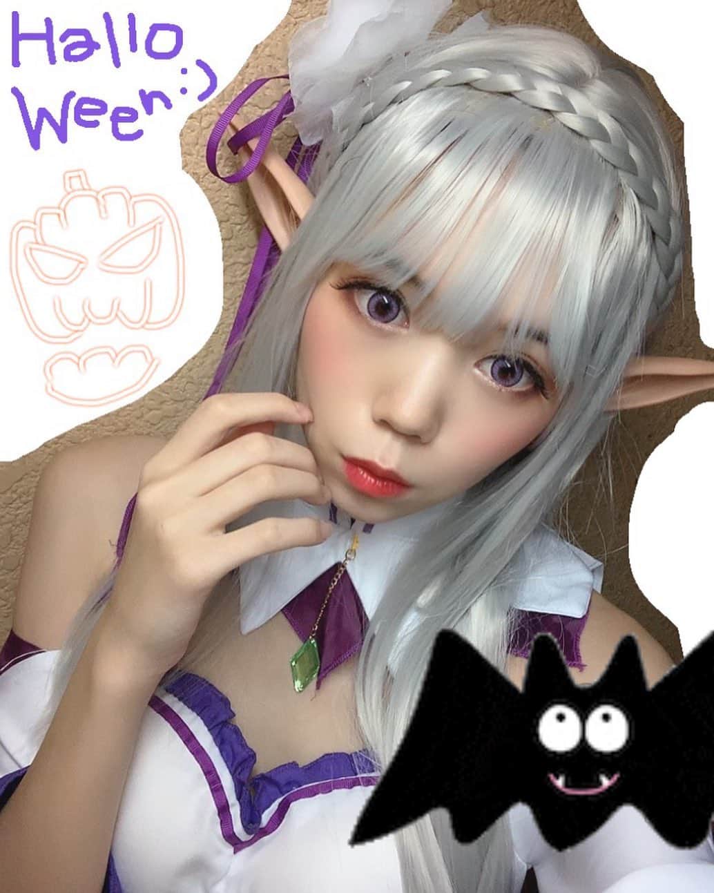 千田麻実のインスタグラム：「💉💉💉 ⠀ 🧝🏻‍♀️「去年の使い回しだからって、許してくれなきゃ嫌いになるんだからね！」⠀ ⠀ ⠀ #reゼロから始める異世界生活⠀ #エルフ耳ver⠀ #ツンデレエミリアたん⠀ #HALLOWEEN⠀ #happyhalloween #reゼロ #リゼロ ⠀ #trickortreat ⠀ #ハロウィンコスプレ #コスプレ⠀ #エミリア #エミリアコス⠀」