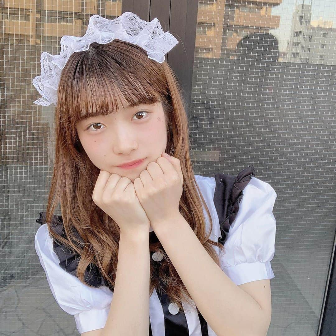 永瀬かこのインスタグラム：「メイド服♥」