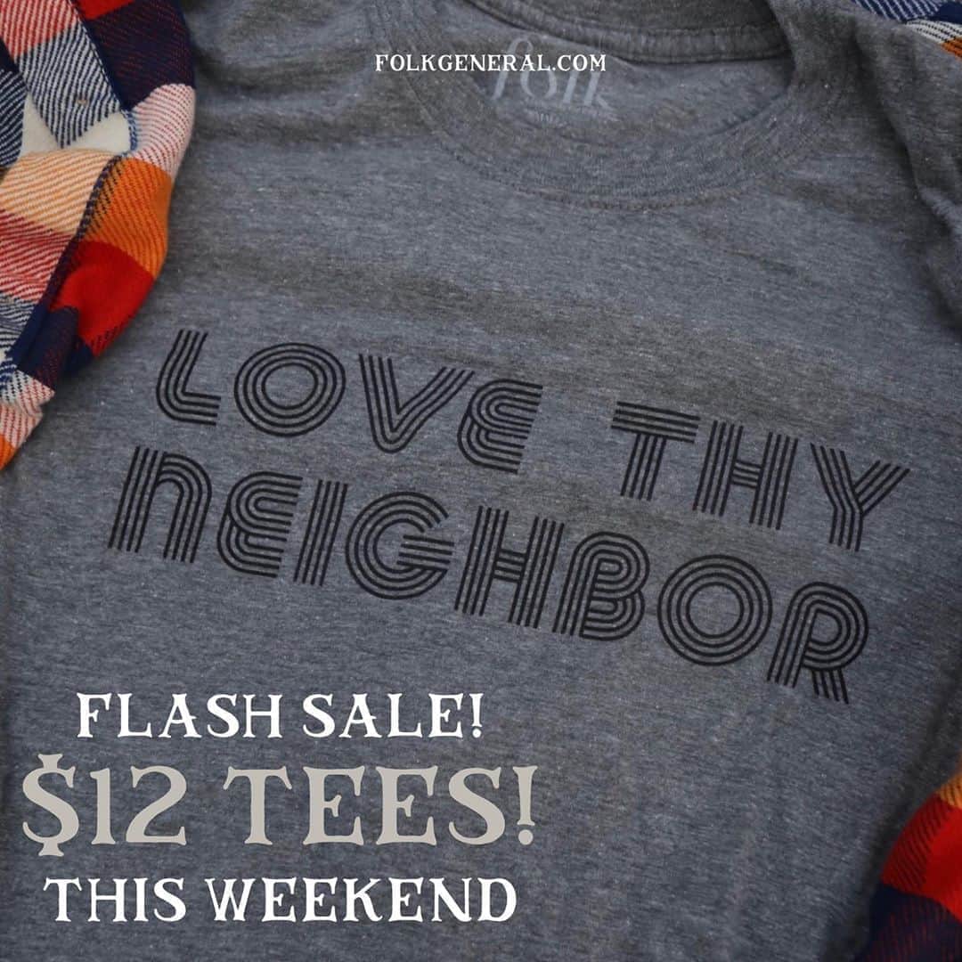 FOLKのインスタグラム：「Y’all! Today is Halloween,  but we are deep into Christmas prep! Our Christmas tees release next week. We are having a $12 flash sale this weekend! Head over to the site (www.folkgeneral.com) to check it out. We’ve started the pre-order on the Christmas issue. We will unveil the cover next week.」