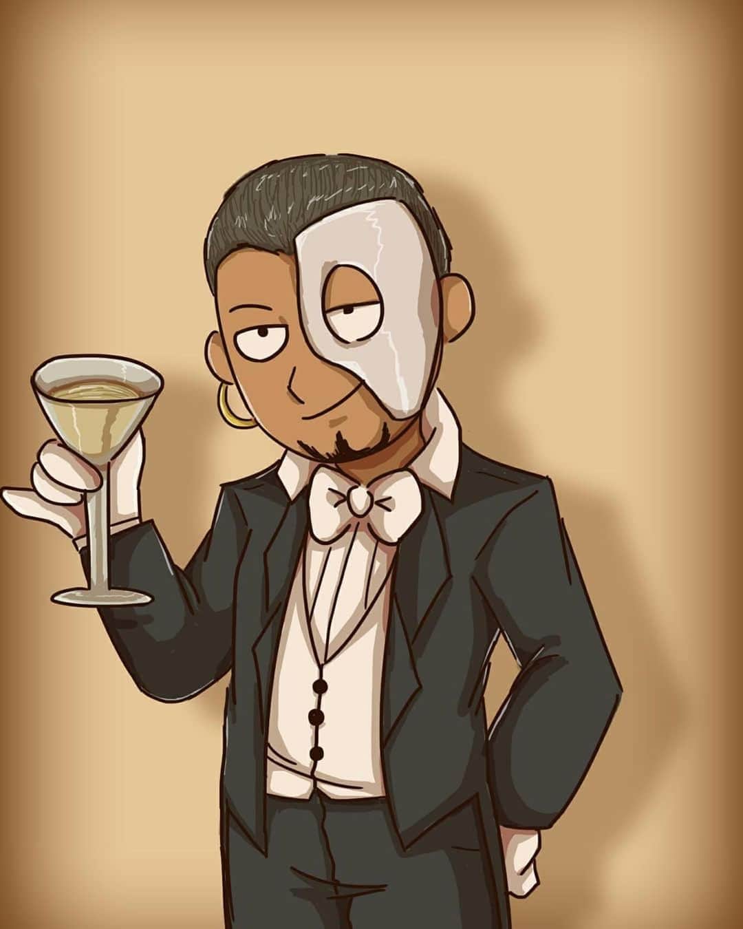 A.J.のインスタグラム：「The Phantom of the Opera is here, inside your mind... What a great cartoon @roboticdreamz Have a great Halloween, guys!! 🎃 #BackstreetsBackAlright」