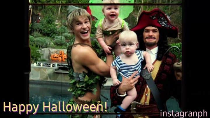 ニール・パトリック・ハリスのインスタグラム：「Happy Halloween! 🧡🖤🎃 Burtka-Harris Family Costumes (2011-2020) 🥰 #neilpatrickharris #davidburtka #nph #tagsforlikes #actors #lovethem #halloween #happyhalloween #family #burtkaharrisfamily #burtkaharris #costumes #gideonscott #harpergrace #twins #couple #husbands #papa #daddy @nph @dbelicious 🧡🖤🧡🖤🧡🖤🧡🖤🧡🖤」