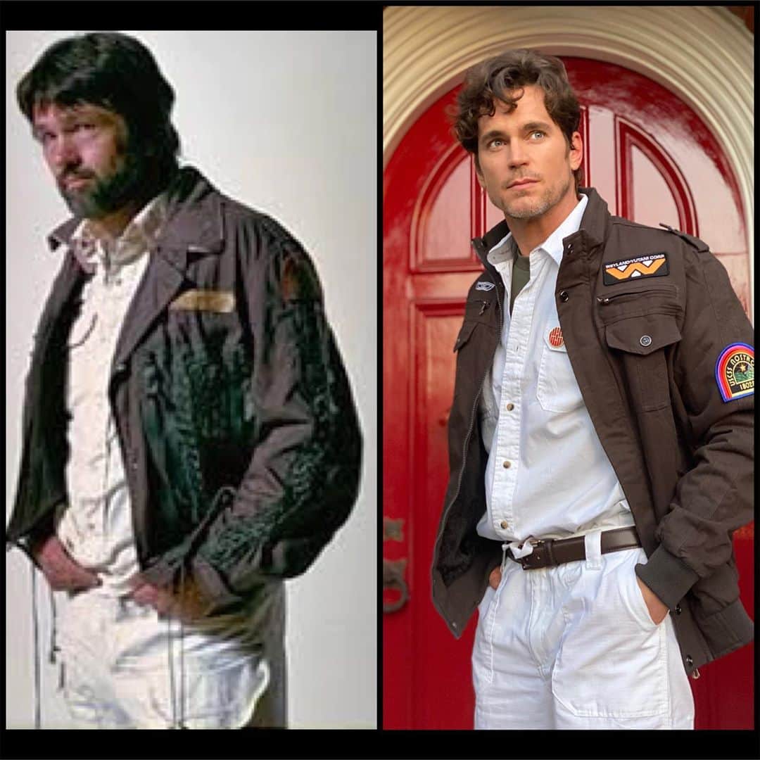 マット・ボマーのインスタグラム：「I can still get dressed up even if I’m staying home and ordering in, right?  This is an ode to Tom Skerritt’s character Dallas in one of my all time favorite films, Alien. Happy Halloween! Stay safe out there, and wear a mask! Both kinds! Thank you for letting me use your props @instamikedougherty !」