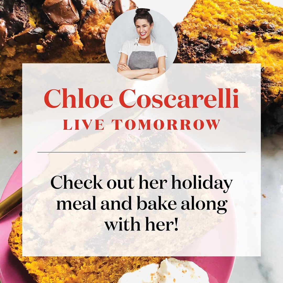 Whole Foods Marketさんのインスタグラム写真 - (Whole Foods MarketInstagram)「In celebration of World Vegan Day, tune in to Instagram Live tomorrow at 1 pm PT/4 pm ET for a special bake-along with vegan chef, baker and author Chloe Coscarelli. Join our chat with @chefchloe as she talks about her exclusive Vegan Meal for 2 and then bake one of her favorite desserts — a Pumpkin Marble Swirl Cake. Swipe to see what ingredients you’ll need, then bake along with her! #sponsored #chefchloexwfm」11月1日 5時00分 - wholefoods