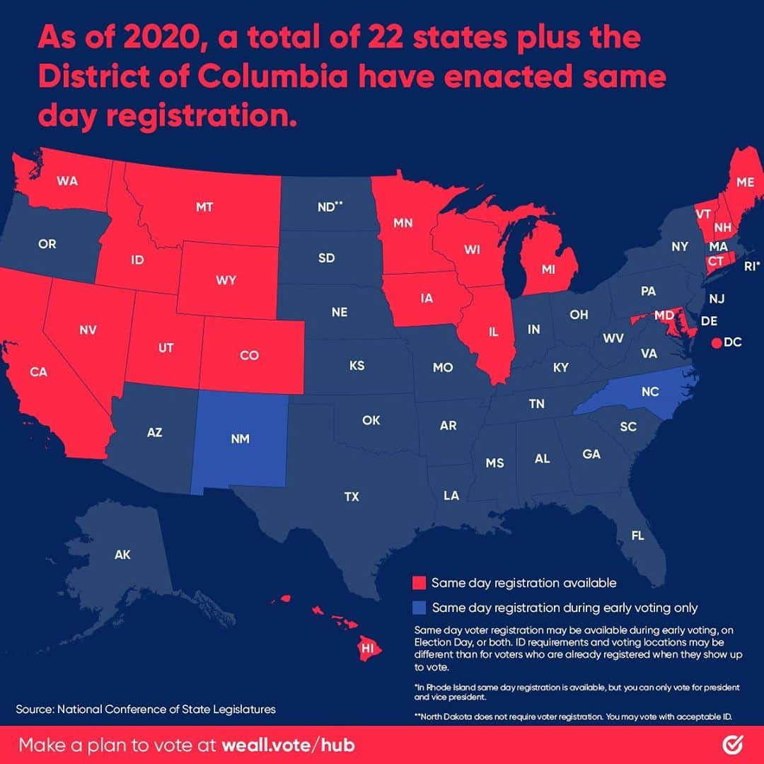 ミシェル・オバマさんのインスタグラム写真 - (ミシェル・オバマInstagram)「It’s not too late to make your voice heard. You can still register in some states. And everyone can cast their ballot from now until Tuesday, November 3rd, the last day to vote.  Make your plan to vote on #ElectionDay at weall.vote/hub.」11月1日 5時16分 - michelleobama