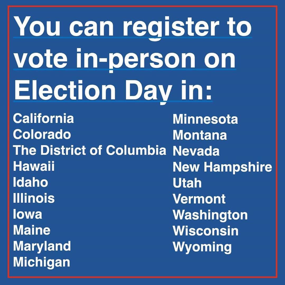 アイシャ・タイラーさんのインスタグラム写真 - (アイシャ・タイラーInstagram)「There’s still plenty of time to register and vote in all these states! You are important. Make your voice heard! 🇺🇸🗳」11月1日 6時05分 - aishatyler