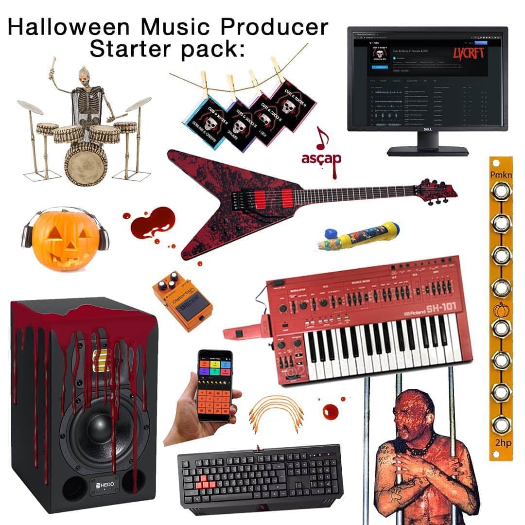 ASCAPさんのインスタグラム写真 - (ASCAPInstagram)「Creating spooky music tonight? @lvcrftofficial created a #Halloween Music Producer Starter Pack for yaaaa 🎃🤘🕷👻 #happyhalloween」11月1日 6時41分 - ascap