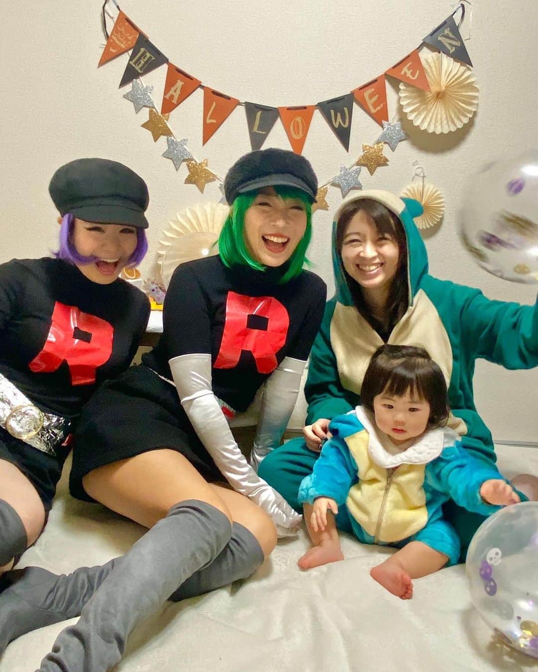 安藤あいかのインスタグラム：「#halloween  #ハロウィン2020 #ポケモンgo  #カビゴン #ロケット団したっぱ  #パピカビゲット」