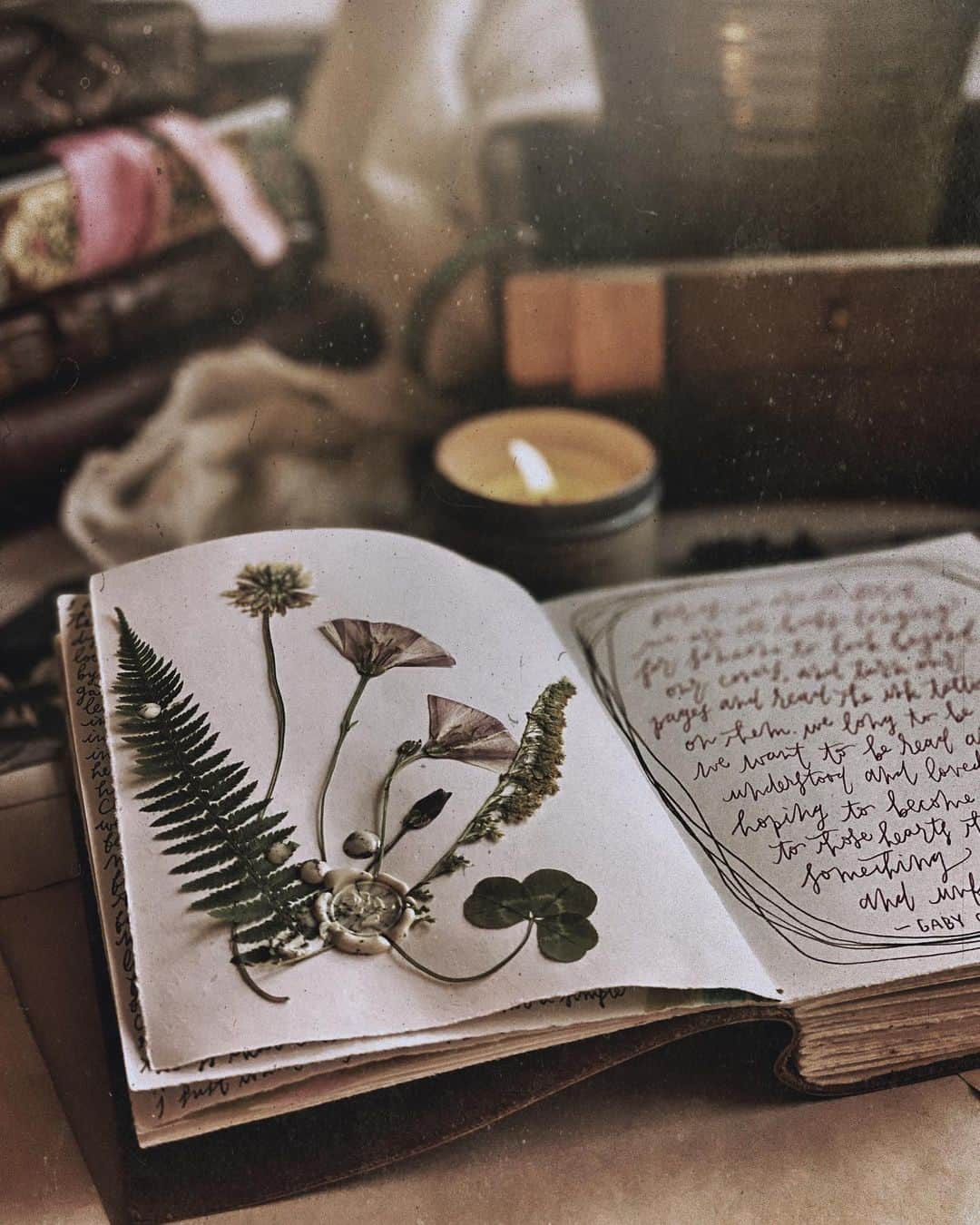 Catharine Mi-Sookさんのインスタグラム写真 - (Catharine Mi-SookInstagram)「Happy All Hallow’s, Blue Moon & Autumn Harvests. To new chapters and seasons. 🕯 . . “‘Twas brillig, and the slithy toves Did gyre and gimble in the wabe; All mimsy were the borogoves, And the mome raths outgrabe.  “Beware the Jabberwock, my son! The jaws that bite, the claws that catch! Beware the Jubjub bird, and shun The frumious Bandersnatch!”  He took his vorpal sword in hand: Long time the manxome foe he sought– So rested he by the Tumtum tree, And stood awhile in thought.  And, as in uffish thought he stood, The Jabberwock, with eyes of flame, Came whiffling through the tulgey wood, And burbled as it came!  One two! One two! And through and through The vorpal blade went snicker-snack! He left it dead, and with its head He went galumphing back.  “And hast thou slain the Jabberwock? Come to my arms, my beamish boy! O frabjous day! Callooh! Callay!” He chortled in his joy.  ‘Twas brillig, and the slithy toves Did gyre and gimble in the wabe; All mimsy were the borogoves, And the mome raths outgrabe.”  Jabberwocky by Lewis Carroll . . . . #journaling #candlemagic #pressedflowers #quillandarrow #handmadejournal #bookbinding #handmadebook #natureskindle #homemadecandles #moodyedits #autumnmood #autumnaesthetic #slowlivingforlife #stationerylove #thedailywriting #creativespace #journalinspiration #creativejournal」11月1日 9時27分 - catharinemisook