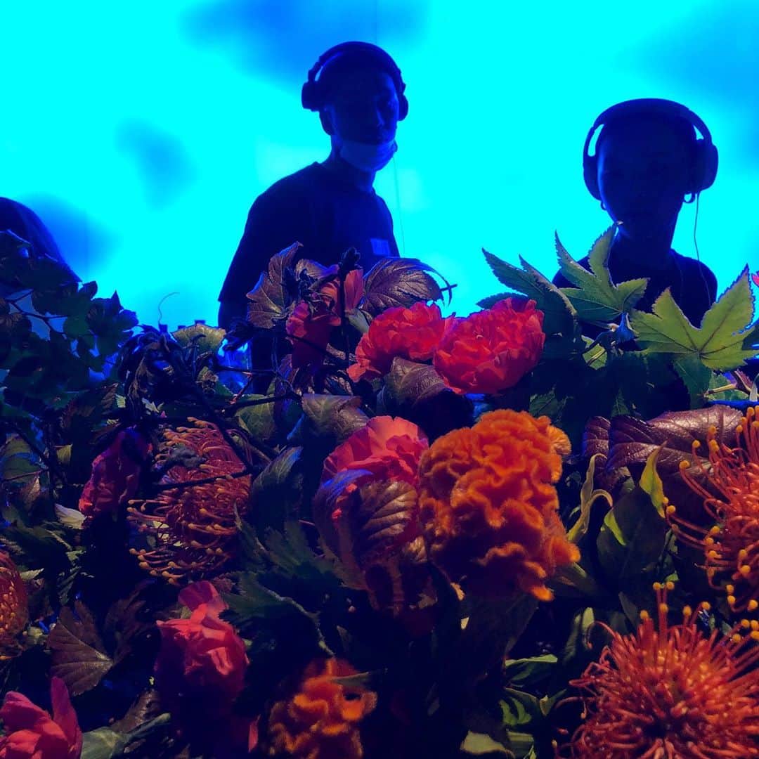 中川友里さんのインスタグラム写真 - (中川友里Instagram)「beautiful @daisuke_shim halloween autumn flower × blue moon power🌙🎃✨ at @veronique.aoyama  #beauty #flower #moonshower」11月1日 19時20分 - darayunya