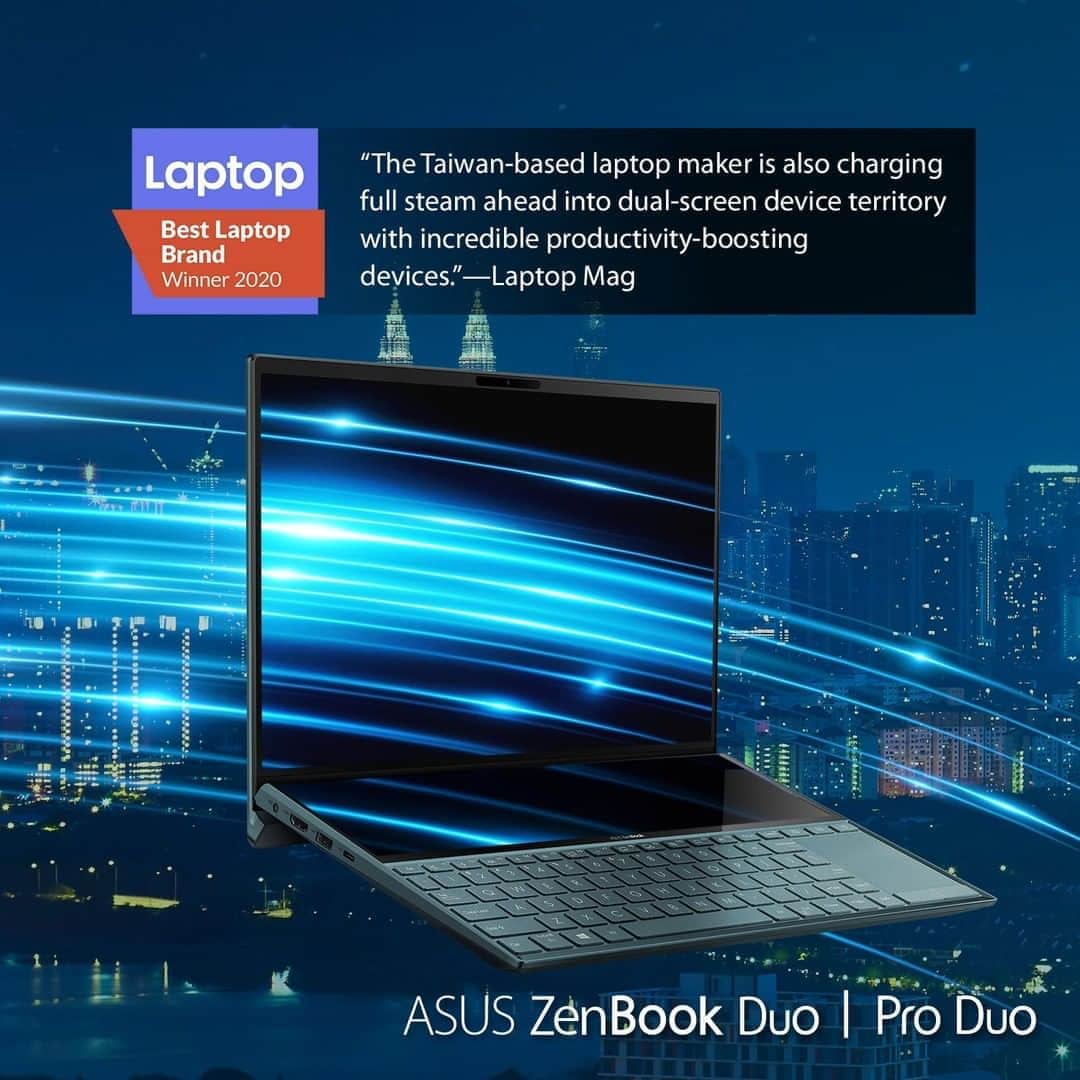 ASUSさんのインスタグラム写真 - (ASUSInstagram)「Laptop Magazine​ has recognized #ZenBook Duo and Pro Duo as the epitome of #ASUS innovation.」11月1日 19時30分 - asus