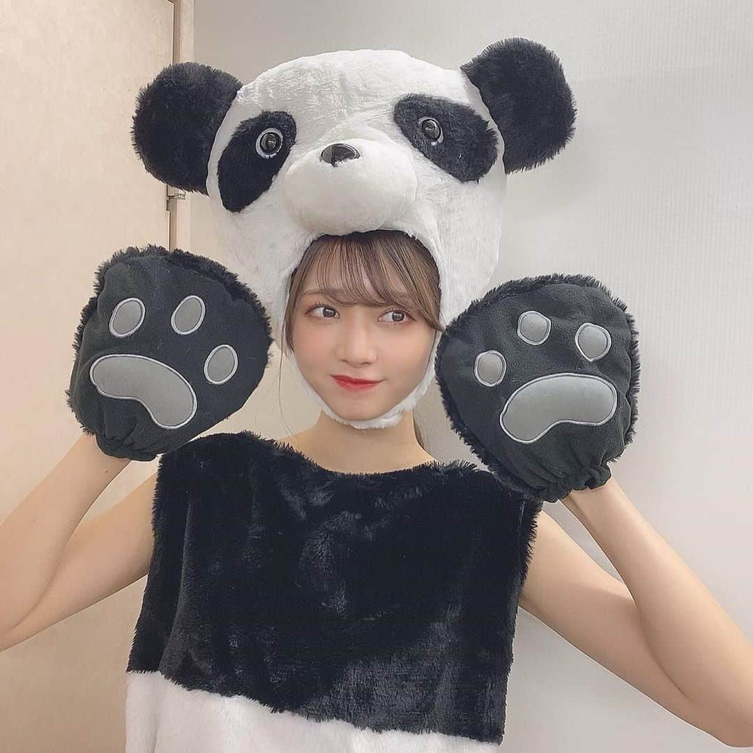 山口はのんのインスタグラム：「はろうぃん🐼 2枚目まがおぱんだ」