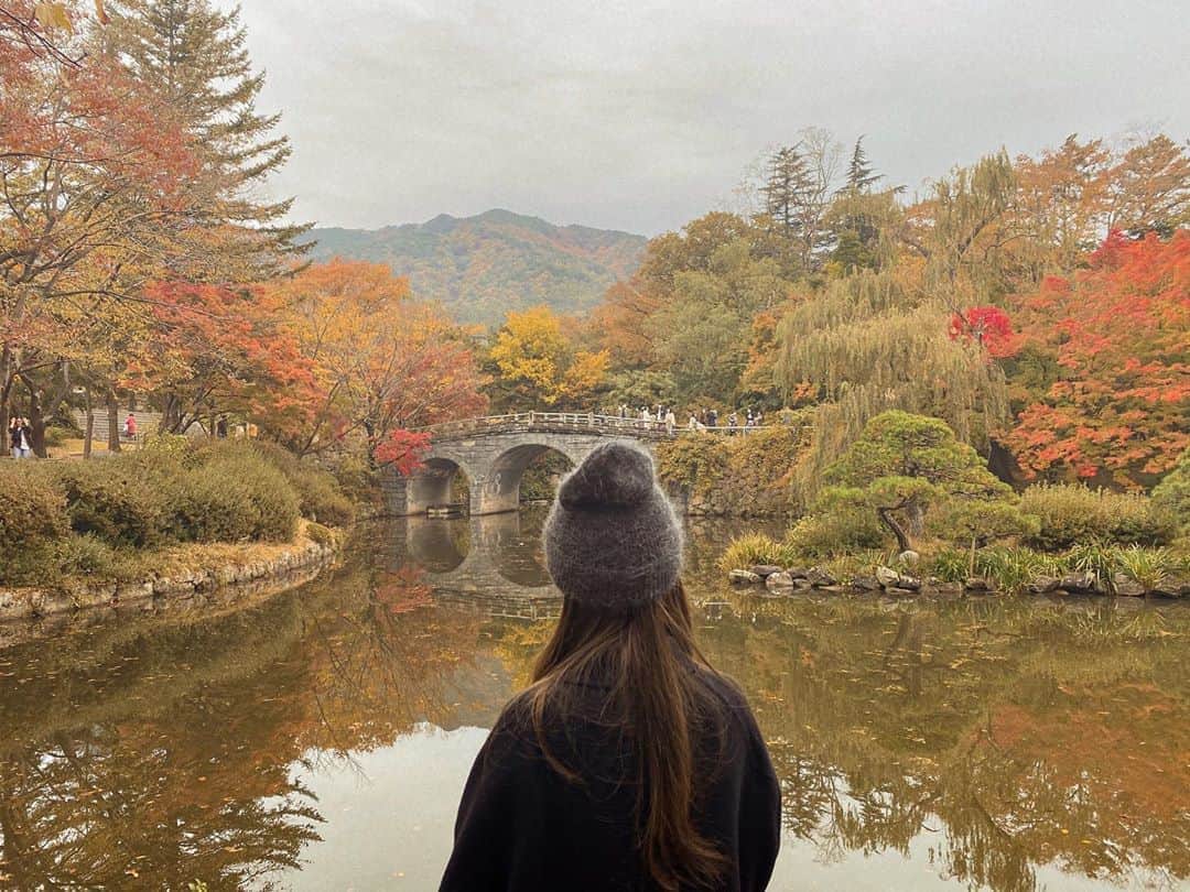 キム・ダヘのインスタグラム：「와우... 🍁🍁🍁 초등학교땐가 중딩땐가 수학여행때 와보고 처음 와보는 #불국사」