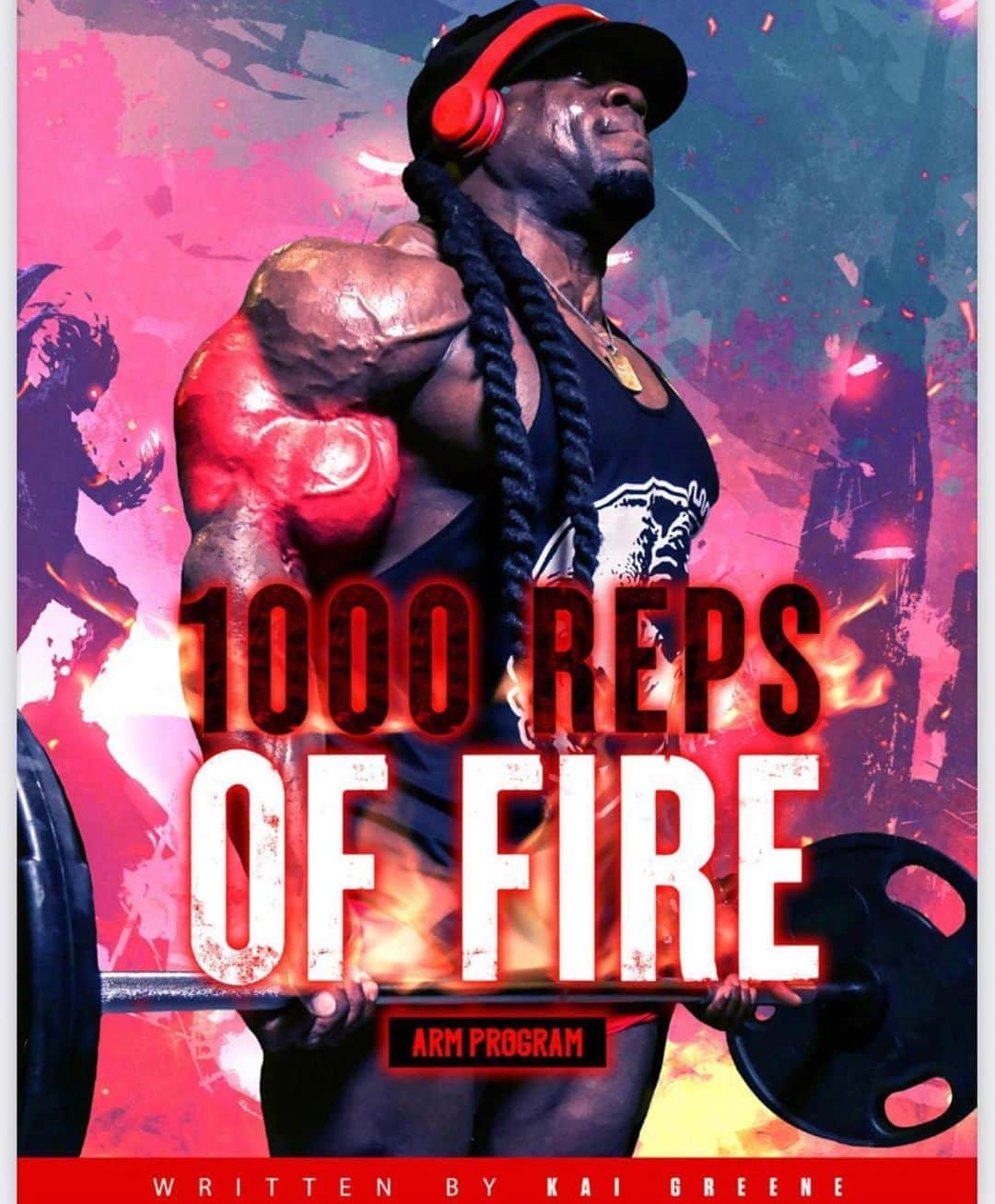 カイ・グリーンのインスタグラム：「🚨NOW LIVE: 1000 REP WORKOUT 💪🏾Now Available on Trainwithkai.com  I give you the landscape, the movements, and show you the path. Only you may walk it. Prepare yourself, an arduous journey awaits.  🔥1000 REP ARM WORKOUT 🔪Thousand Reps Workout 🗣Secrets To Massive Arms 💪🏾Bicep & Tricep Anatomy 📝Workouts Explained 📖27+ Pages」