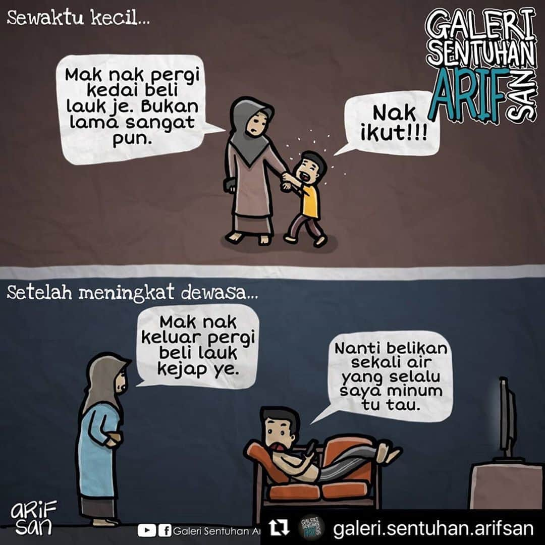 Koleksi Komik Malaysiaさんのインスタグラム写真 - (Koleksi Komik MalaysiaInstagram)「#Repost @galeri.sentuhan.arifsan with @make_repost ・・・ Apabila semakin meningkat dewasa...  #GaleriSentuhanArifSan」11月1日 12時46分 - tokkmungg_exclusive