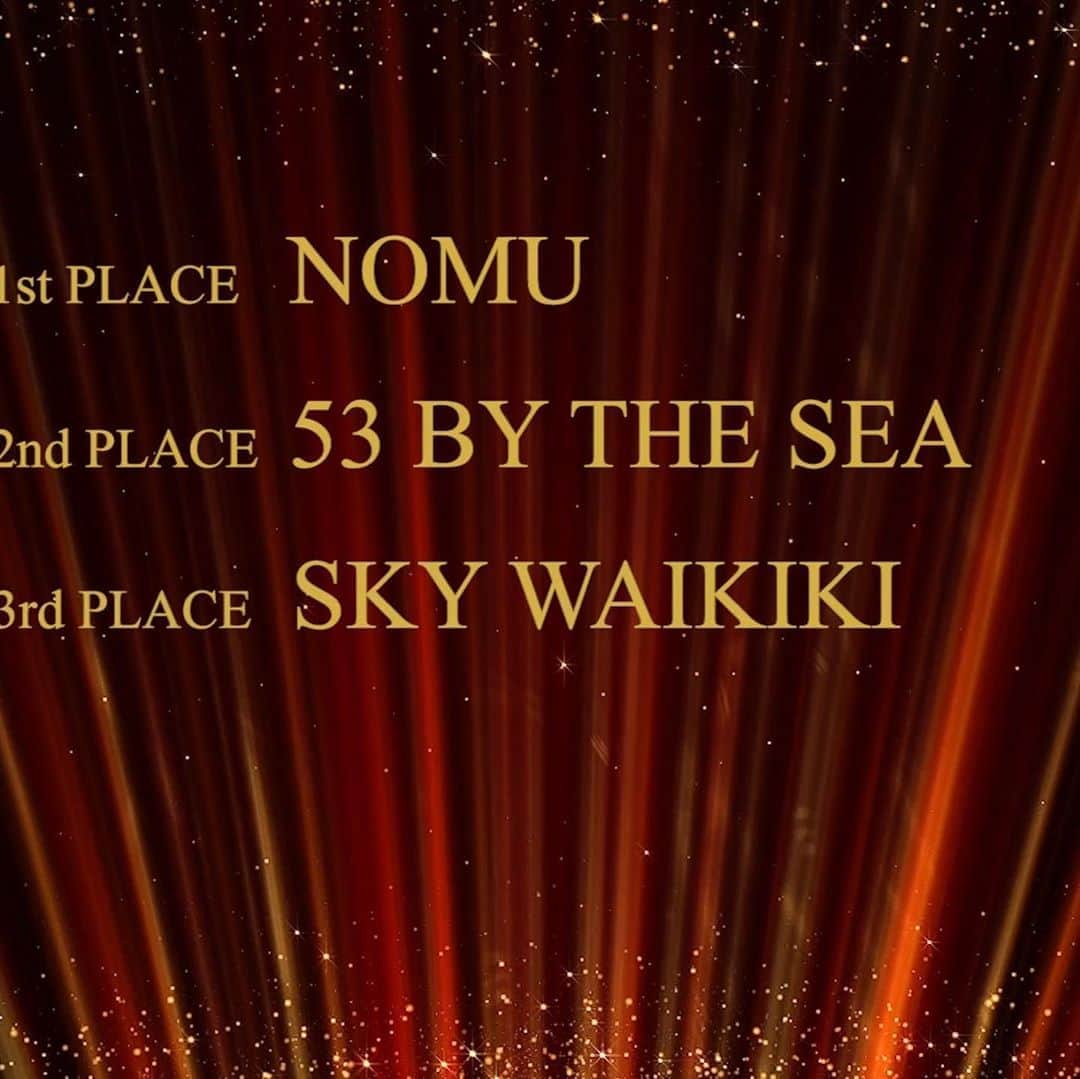 111-Hawaii Awardさんのインスタグラム写真 - (111-Hawaii AwardInstagram)「バーラウンジクラブ部門 一位　Nomu  おめでとうございます🎉‼️」11月1日 12時57分 - 111hawaiiaward