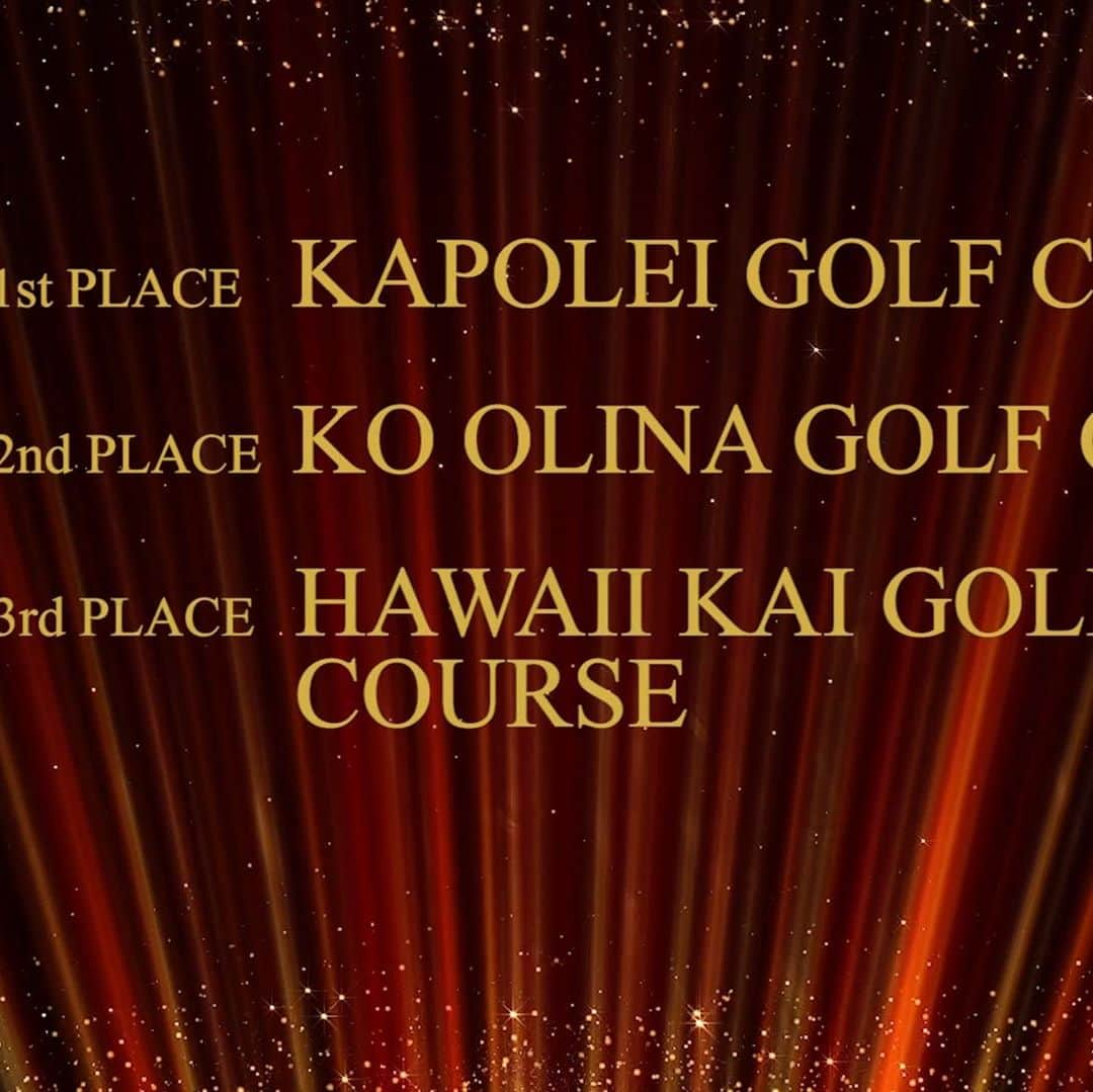 111-Hawaii Awardさんのインスタグラム写真 - (111-Hawaii AwardInstagram)「ゴルフコース部門 一位　Kapolei Golf Club おめでとうございます🎉‼️」11月1日 13時15分 - 111hawaiiaward