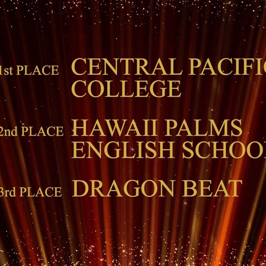 111-Hawaii Awardさんのインスタグラム写真 - (111-Hawaii AwardInstagram)「スクール レッスン部門 一位　Central Pacific College  おめでとうございます🎉‼️」11月1日 13時23分 - 111hawaiiaward