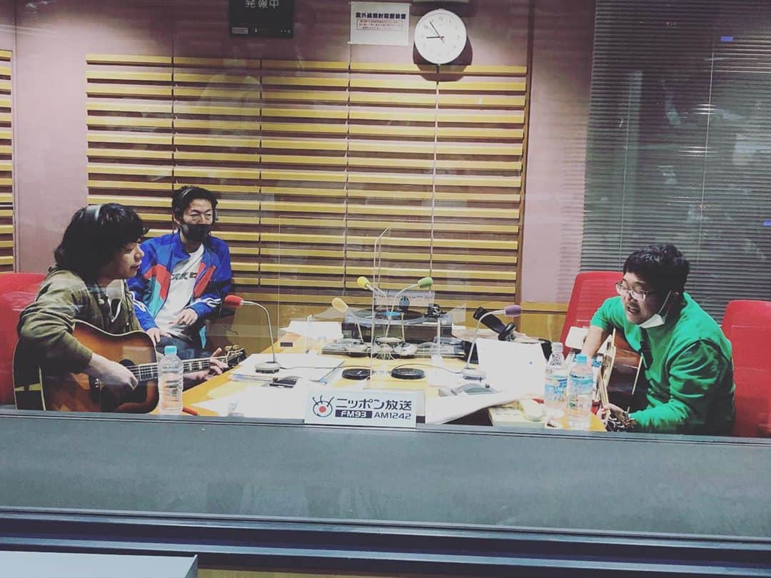 山口隆のインスタグラム：「オールナイトニッポンZERO、お聴き頂きありがとうございました‼︎ またみなさんとこのラジオでお会いできる日を楽しみにしております。 峯田くんありがとうねー！」