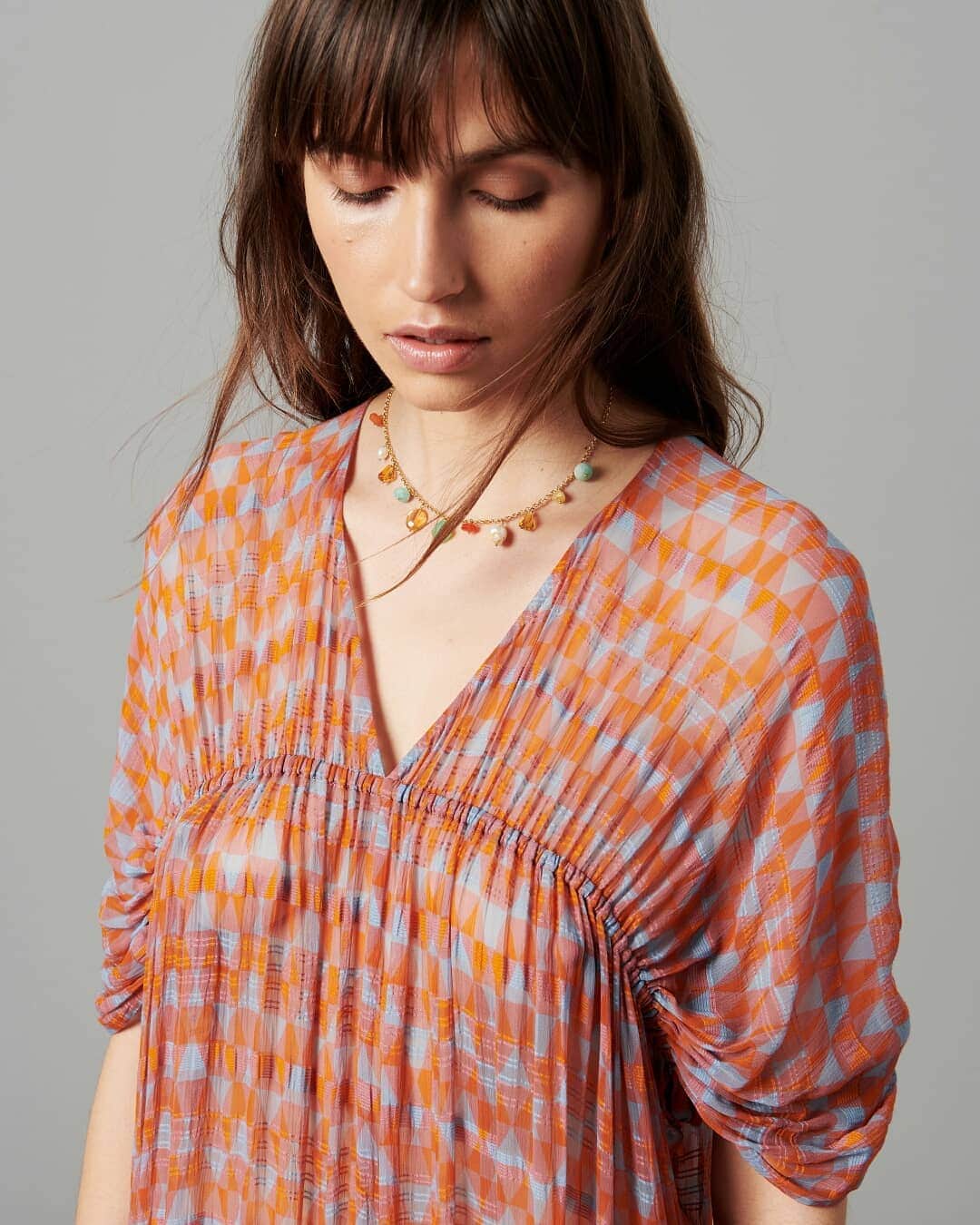 ミーガンパークのインスタグラム：「Celebrate our newfound freedoms in the delicate new Talitha jewellery collection. Hand crafted from a combination of rough cut, semi-precious gem stones. Find the Talitha jewellery online now x」