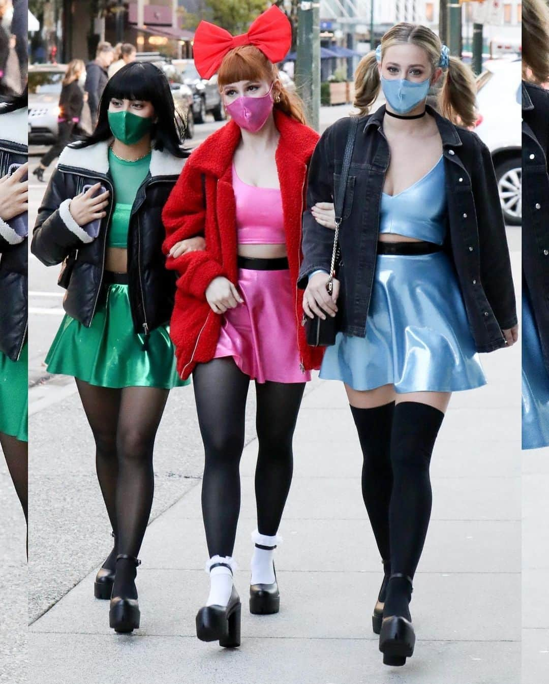 Just Jaredさんのインスタグラム写真 - (Just JaredInstagram)「@thecwriverdale stars @camimendes @madelame & @lilireinhart show off their Powerpuff Girls Halloween costumes while stepping out for the day! #Riverdale #CamilaMendes #MadelainePetsch #LiliReinhart #PowerpuffGirls Photos: Backgrid」11月1日 15時32分 - justjared