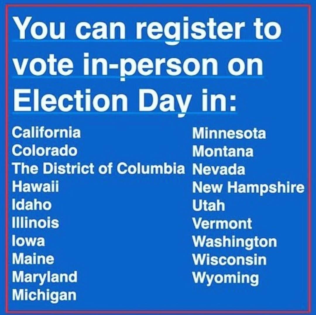 ジェニファー・エスポジートのインスタグラム：「If you didn’t register you still can in these states!! Please use your voice and #vote」
