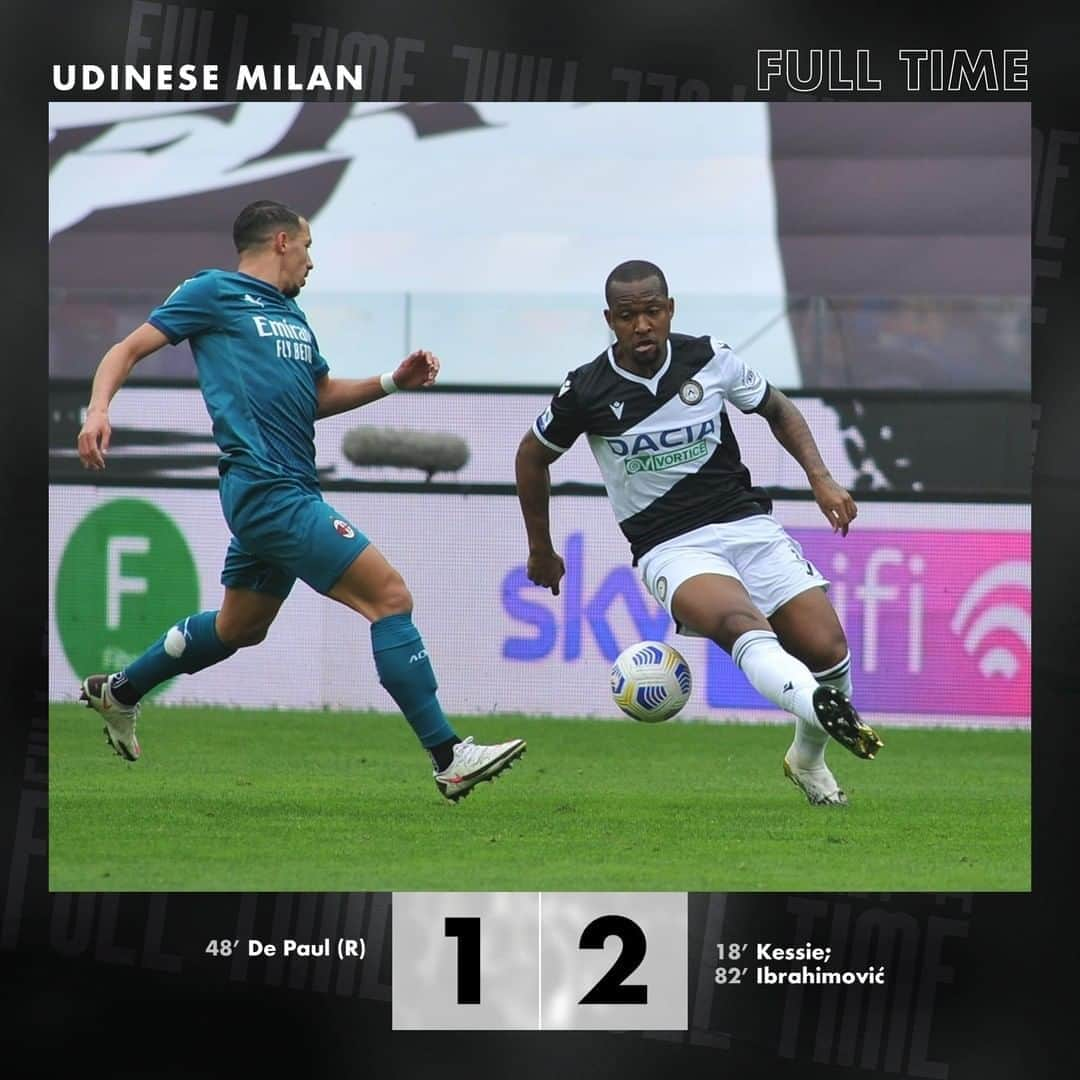 ウディネーゼ・カルチョさんのインスタグラム写真 - (ウディネーゼ・カルチョInstagram)「Full time #UdineseMilan 1-2  #ForzaUdinese #AlèUdin」11月1日 22時30分 - udinesecalcio