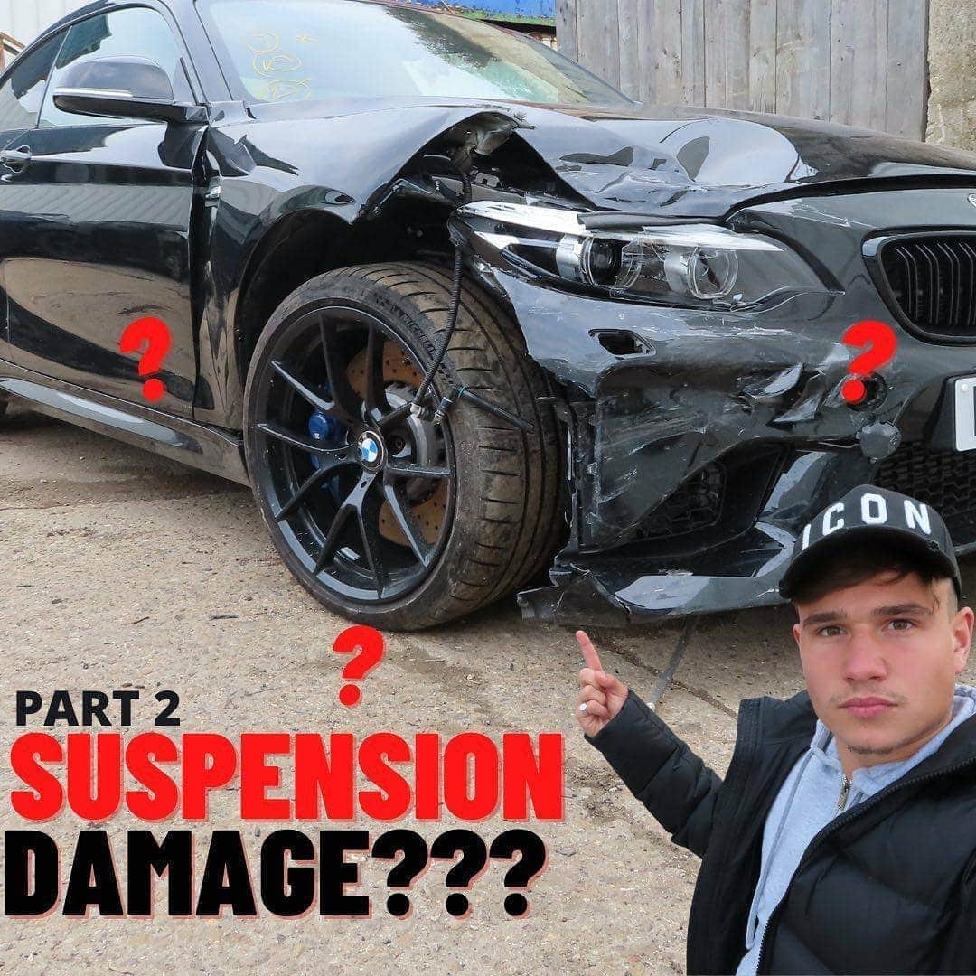 Kik:SoLeimanRTさんのインスタグラム写真 - (Kik:SoLeimanRTInstagram)「I can’t BELIEVE HOW THE M2’s SUSPENSION WAS FIXED???🔧🚘 - Go check out Henry Arnold’s new video about his damaged BMW M2 - LINK IN BIO 🚘🔧」11月1日 23時31分 - carinstagram