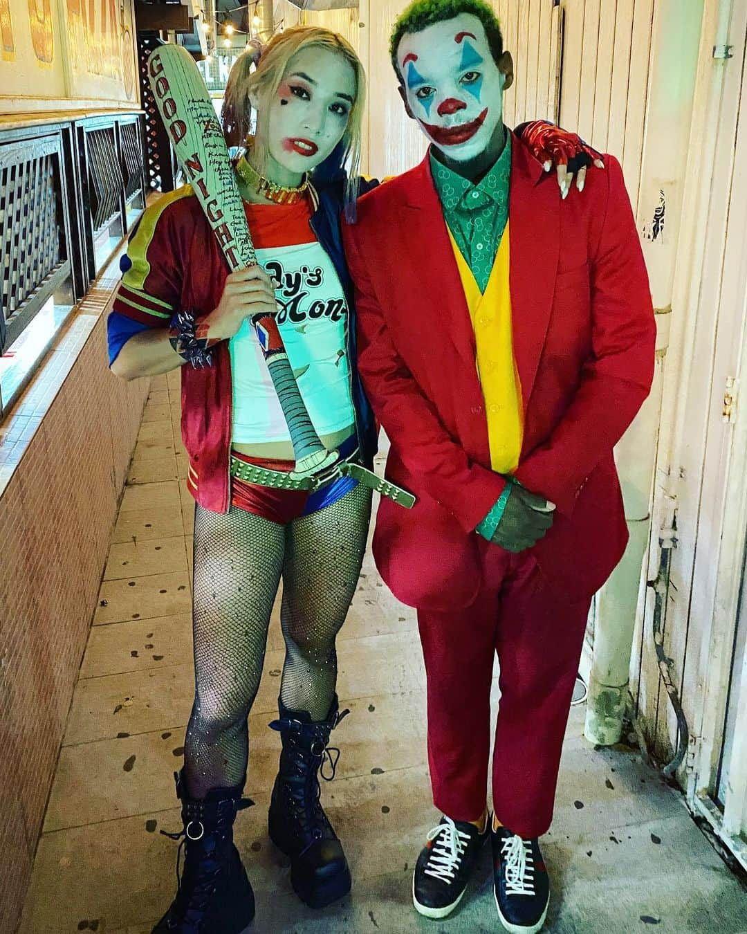 Ai Shimatsuさんのインスタグラム写真 - (Ai ShimatsuInstagram)「With my Puddin. 💚💚  #halloween2020 #harleyquinn #joker #puertorico」11月1日 23時45分 - aishimatsu