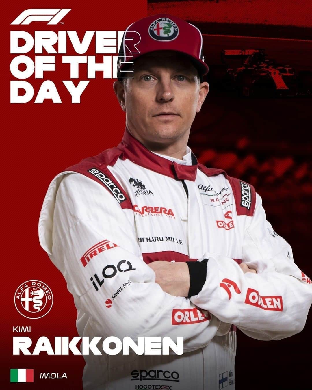 F1さんのインスタグラム写真 - (F1Instagram)「Your #F1DriverOfTheDay... @kimimatiasraikkonen 🎉  An almighty fightback from P18 to P9 helped @alfaromeoracingorlen to a double points finish 👏  #F1 #Formula1 #Kimi #Raikkonen #ImolaGP #AlfaRomeo」11月2日 0時02分 - f1