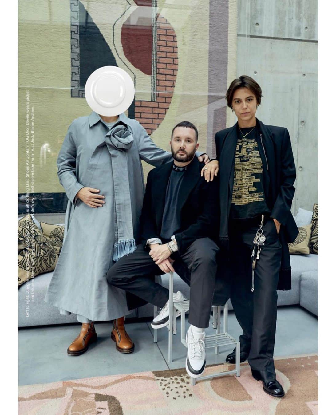 キム・ジョーンズのインスタグラム：「@i_d 40 th anniversary issue with king @juergentellerstudio @doviledrizyte in @dior ❤️ @trustjudyblame」
