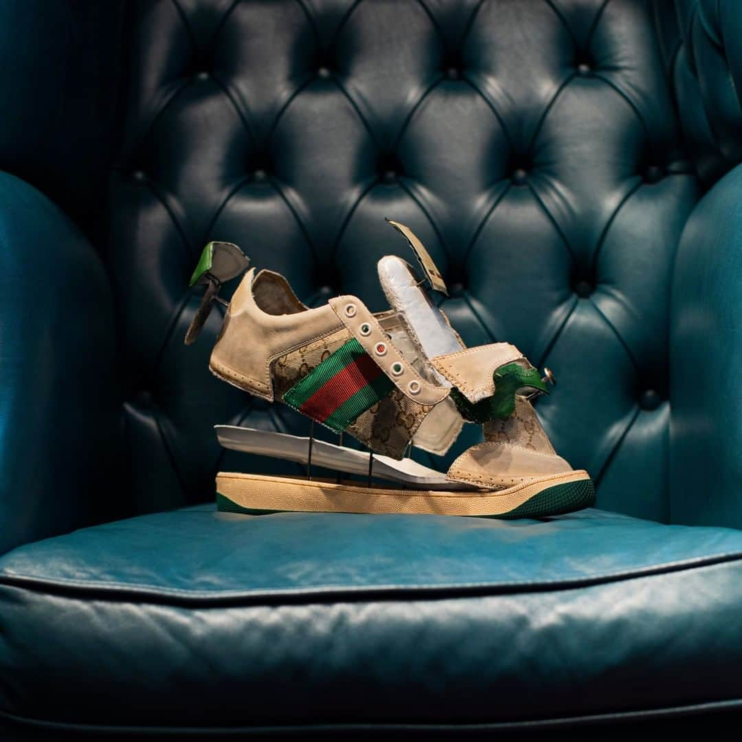 グッチさんのインスタグラム写真 - (グッチInstagram)「Via different mediums, creatives were invited by the House to recreate Gucci sneaker designs for the #GucciSneakerGarage, including the #GucciRhyton #GucciAce #GucciTennis1977 and the #GucciScreener. By cutting and sewing, video and animation, the sneakers took on new characters, created by artists including @troubleandrew, who collaborated with @alessandro_michele on the #GucciGhost collection, and other talents @ghicapopa, @sneaky_strings @rudyindahouse_ @delphine.denereaz @bodega.rose. #AlessandroMichele Discover more through link in bio.」11月2日 2時00分 - gucci