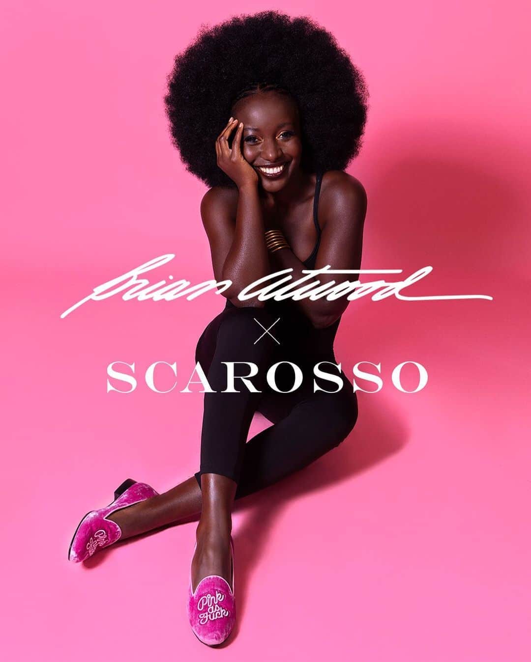 のインスタグラム：「Divine N. @nellcan  Photographed by @harolbaezstudio for my collaboration with @scarosso @pietronolita to help raise $$$ for Breast Cancer. To purchase velvet slippers go to link in my bio.  Hair: @benskervin Makeup: @makeupmark」