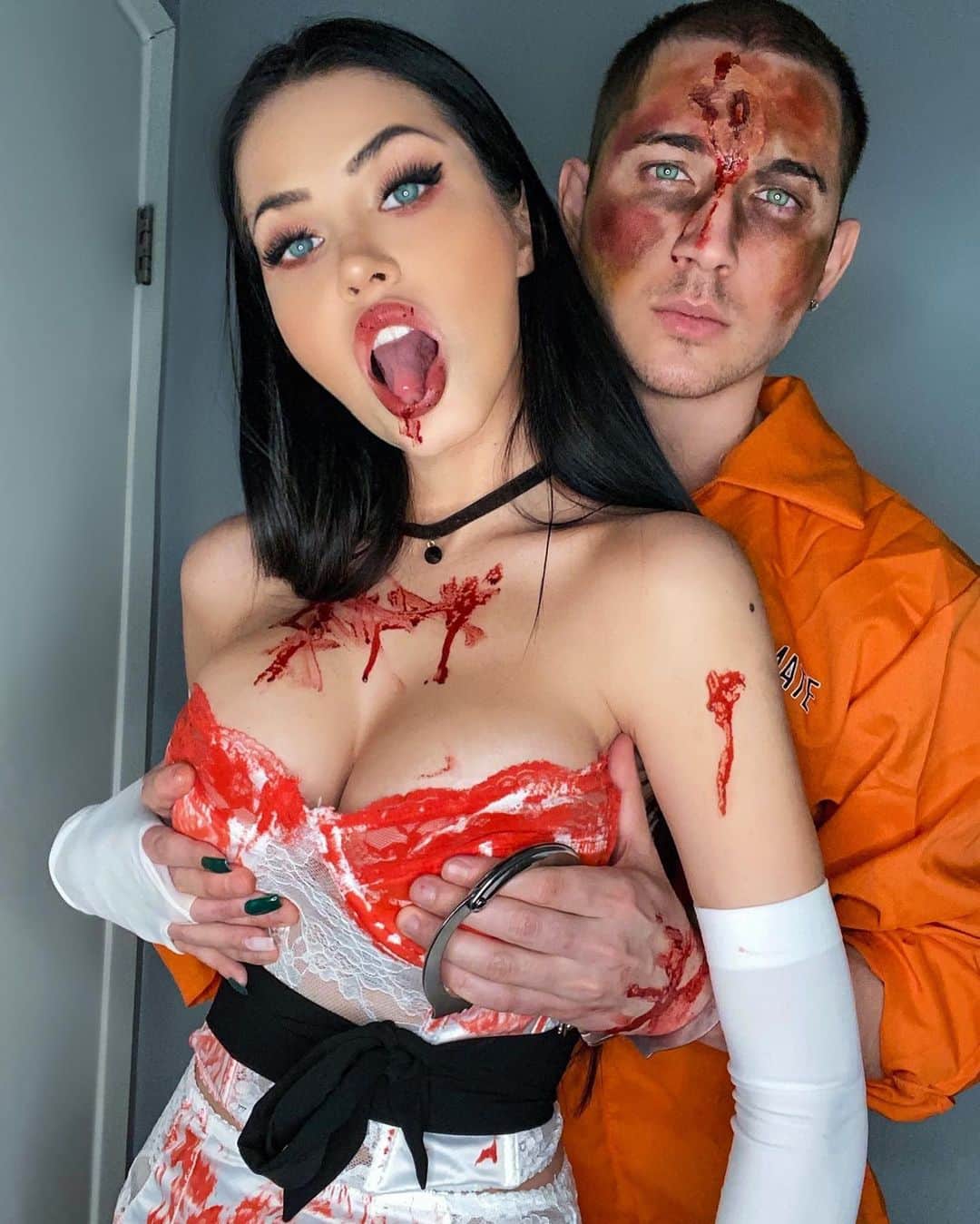 Claudia Alendeのインスタグラム：「❤️+🧡= 🔥」