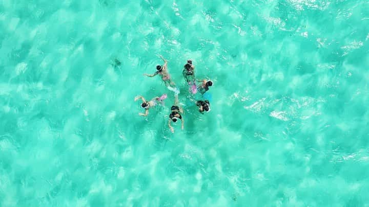 のインスタグラム：「天然記念物に指定されている希少な場所へ😍 綺麗すぎてガブガブ海水飲んだら死にかけた😇 CMみたい😭✨ 　 　 　 　  　 #八重干瀬 #海 #シュノーケル #シュノーケル女子」