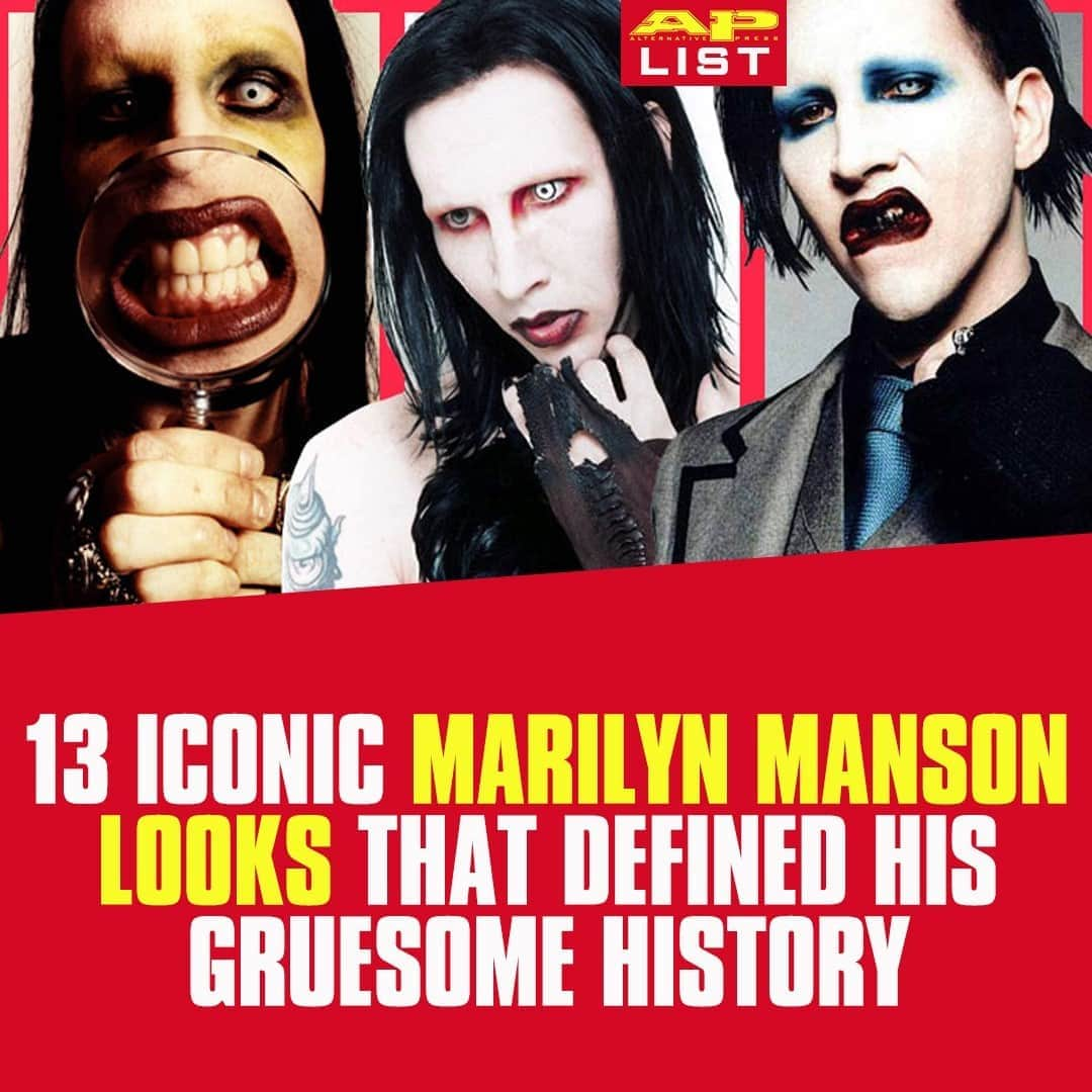 Alternative Pressさんのインスタグラム写真 - (Alternative PressInstagram)「You may have started your twisted love affair with @marilynmanson the moment he slipped into a skin-tight, gender fluid bodysuit during the 'Mechanical Animals' era, but in his 26 year career, Manson has never turned out the same look twice⁠ LINK IN BIO⁠ .⁠ .⁠ .⁠ #marilynmanson #portraitofanamericanfamily #smellslikechildren #antichristsuperstar #mechanicalanimals #holywood #thegoldenageofgrotesque #lestweforget #eatmedrinkme #thehighendoflow #bornvillain #thepaleemperor #heavenupsidedown #wearechaos #altpress #alternativepress」11月2日 8時01分 - altpress