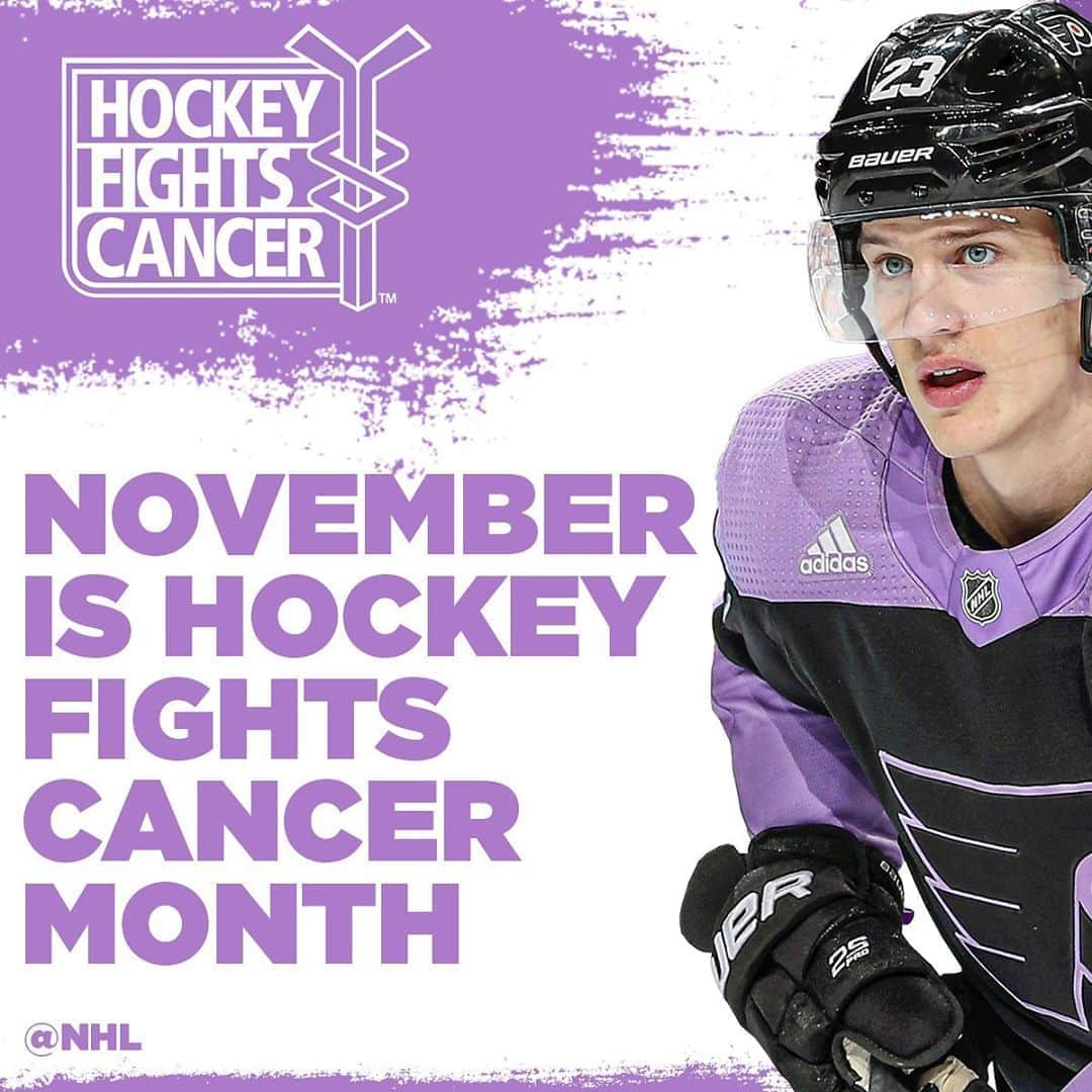 NHLさんのインスタグラム写真 - (NHLInstagram)「#HockeyFightsCancer shines a spotlight on stories about strength and over-coming adversity.   Follow along this month to learn more about the fight of our players, their families and communities to beat this illness.」11月2日 8時31分 - nhl