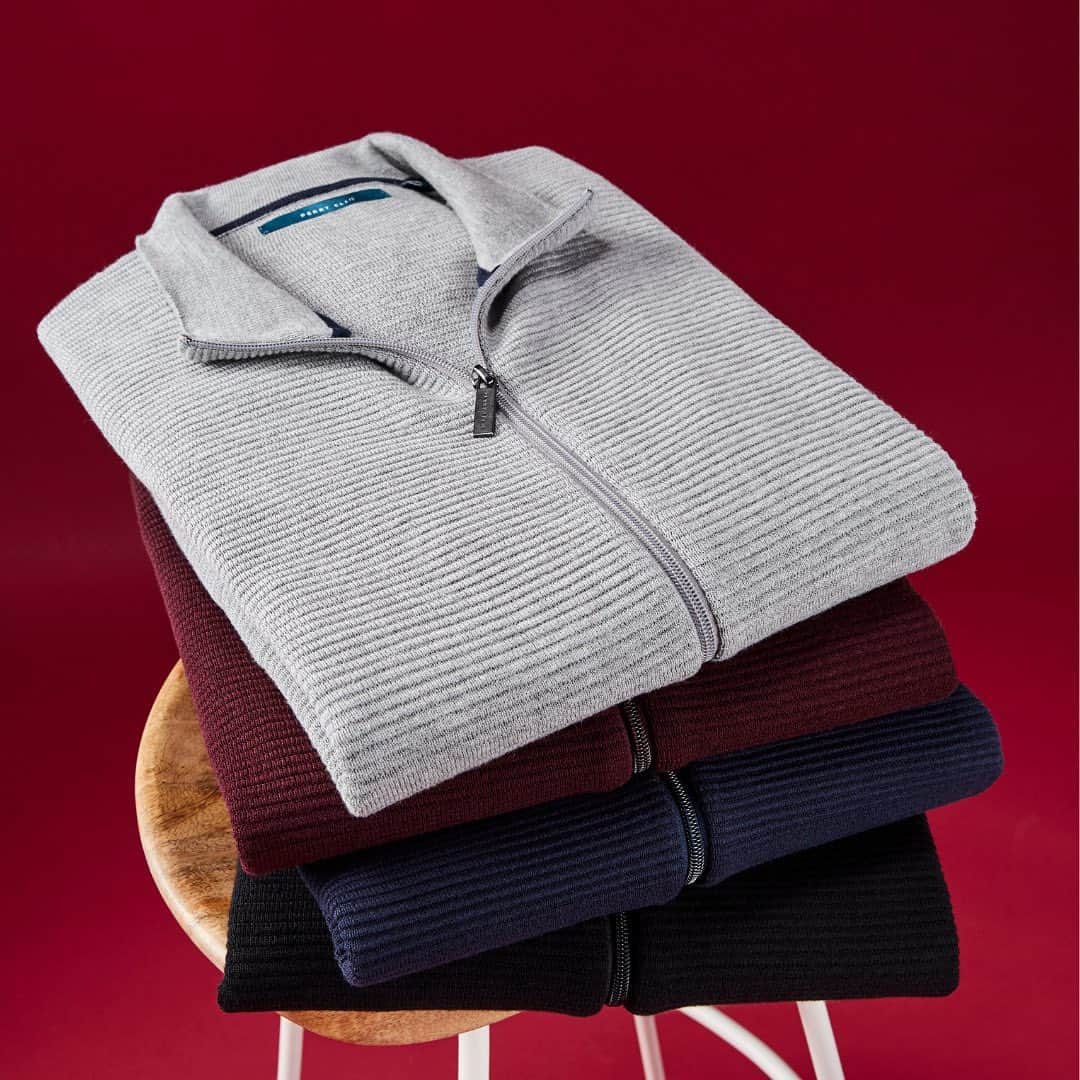 ペリーエリスのインスタグラム：「Fall ready? It's easy to elevate your everyday look with new season sweaters. Our top pick - the Full-Zip Sweater. #LifeReadySince1976」
