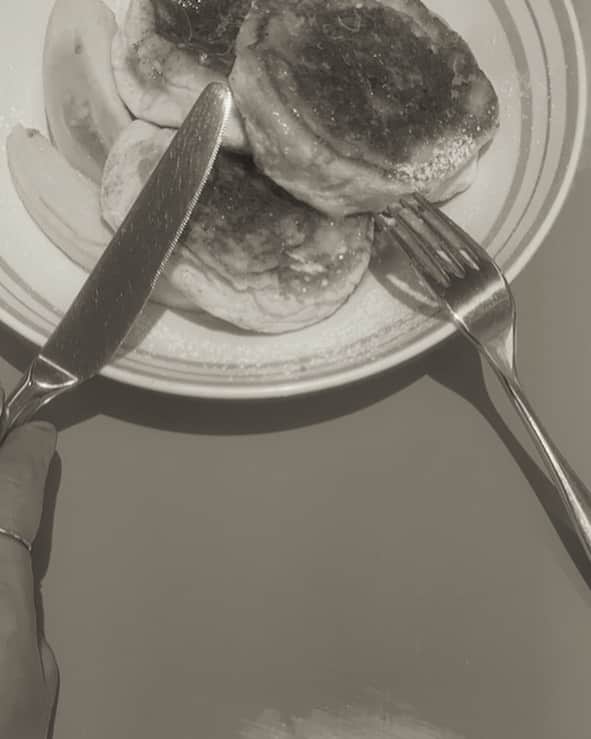 のインスタグラム：「Good morning ‎　𓌉◯𓇋  #🥞#morning#breakfast」